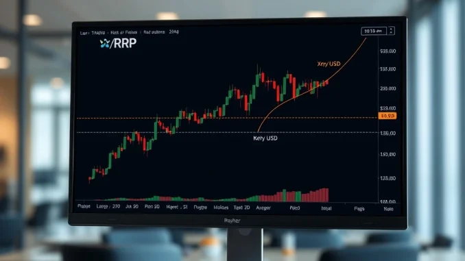 XRP price chart analysis showing key daily resistance level for cryptocurrency traders.