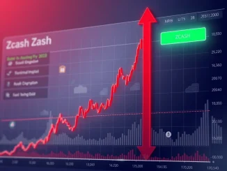 Zcash cryptocurrency price chart analysis showing key resistance level after recent rally.