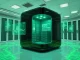 An eco-friendly ZKP crypto proof pod generating passive income with green energy in a modern data center.