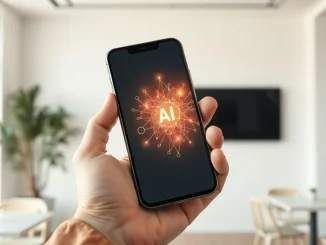 Concept of an AI-first smartphone with intelligent agents replacing traditional apps, as discussed by Carl Pei.