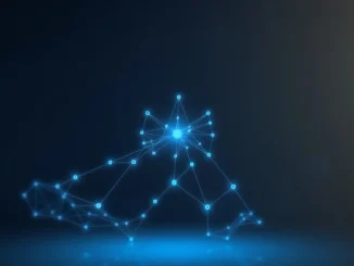 Visualization of the Algorand blockchain network for cryptocurrency price analysis context.