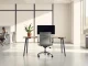 Empty office desk symbolizing Algorand Foundation staff layoffs and corporate restructuring.