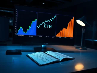 Breaking news on 2026 altcoin season showing APEMARS, Ethereum, and BNB price charts on a financial trading desk.