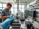 Engineers testing Amazon Trainium AI chips in AWS Austin semiconductor laboratory