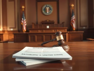 Anthropic lawsuit against Trump administration over AI supply chain risk label in federal court.