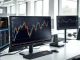 ASTER cryptocurrency technical analysis showing narrowing Bollinger Bands signaling potential breakout on trading desk monitors