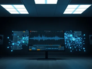 Audius cryptocurrency price analysis showing blockchain technology integrated with digital music production interface