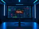 Baumz Pro 1024x leverage trading interface on a professional trading desk monitor.