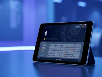 Secure Ethereum casino interface on a tablet for scaling crypto net worth in 2026.