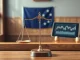 Symbolic scales of justice representing the ASIC regulatory fine against Binance Australia for compliance failures.