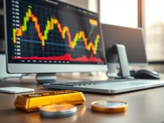 Binance TradFi futures milestone shown on trading terminal with gold and silver commodities.