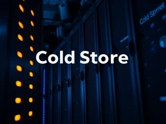 Secure data center server rack representing Bitcoin cold storage and institutional custody infrastructure.