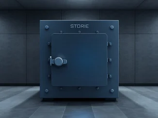 Secure vault symbolizing the 32,000 Bitcoin cold storage outflow from exchanges in March 2026.