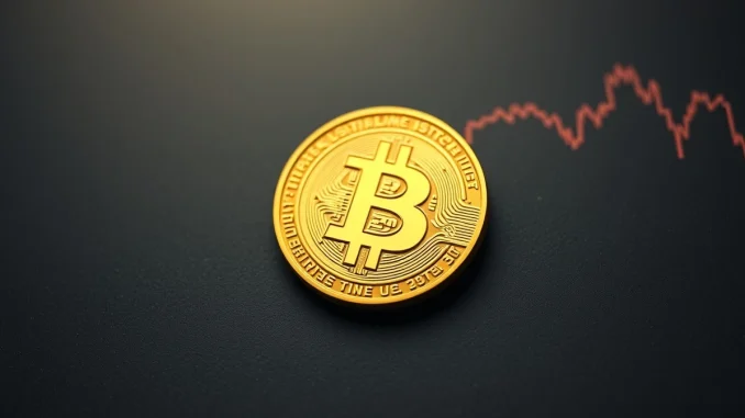 Bitcoin symbol during market analysis with key price levels highlighted for investors.