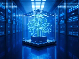 Bitcoin BIP-360 quantum defense upgrade illustrated as secure digital vault with cryptographic Merkle tree structures
