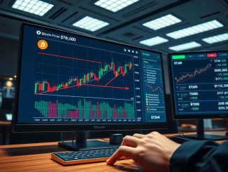 Professional trading desk analysis of Bitcoin price chart and options data showing low breakout odds.