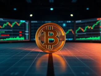 Bitcoin symbol at a crossroads on a financial chart representing the trader debate over a bull trap.