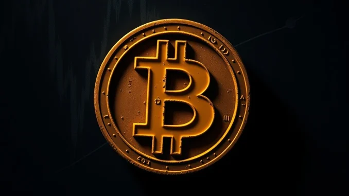 Bitcoin symbol representing challenging market phase with repeated price rejections at $72,000 resistance level