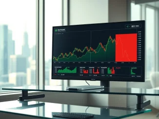 Bitcoin and altcoin market divergence shown on trading dashboard with Bitcoin chart rising while altcoin chart remains flat