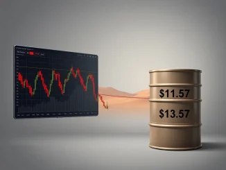 Bitcoin and oil prices react to Middle East conflict showing market volatility and energy shortage fears.