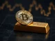 Bitcoin and gold market analysis showing cryptocurrency and precious metal price relationship