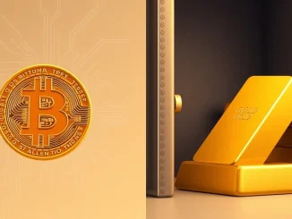 Bitcoin and gold divergence analysis showing split between digital and traditional store of value assets