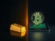 Symbolic capital rotation from gold bars to Bitcoin logo representing ETF flow shift
