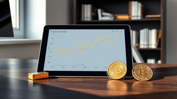 Analysis of Bitcoin versus gold ratio showing potential historic market bottom signals for 2026.