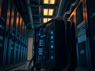 Bitcoin mining equipment being disconnected during miner exodus with regulatory backdrop