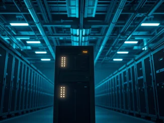 Bitcoin miners operating industrial ASIC rigs in a data center, highlighting the infrastructure discussed in the Wintermute report.
