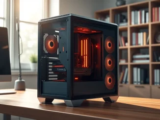 Modern gaming PC for Bitcoin mining in 2026 showing internal hardware components