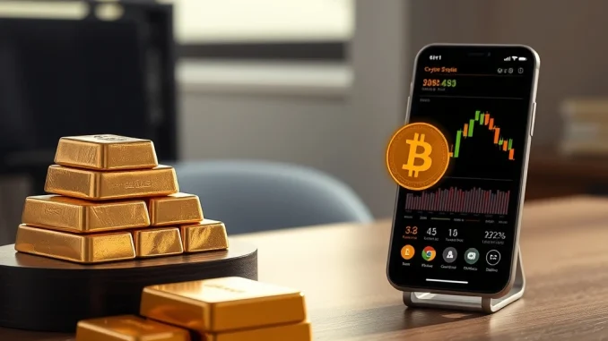 Bitcoin versus gold investment comparison with FBI crypto heist news context March 2026