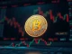 Bitcoin price analysis chart with digital coin reflecting market volatility and inflation concerns.
