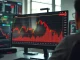 Bitcoin price chart showing downward trend toward $65,000 support level amid market volatility