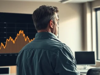 Trader Peter Brandt analyzing Bitcoin price chart with a prediction for 2027.