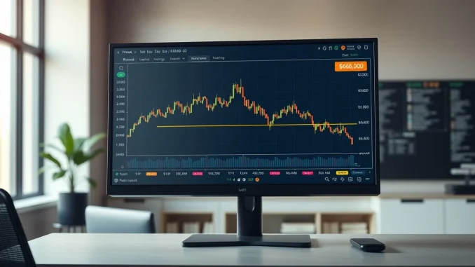 Bitcoin price chart analysis showing critical support levels and potential downward trend toward $46,000 target