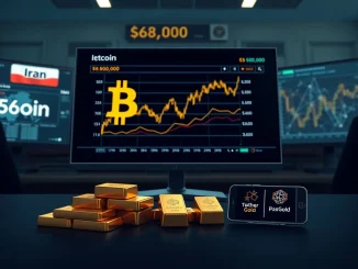 Breaking crypto market news showing Bitcoin price surge and AI token DeepSnitch amid geopolitical events.