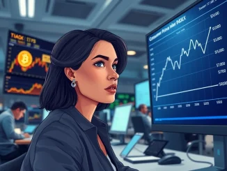 Financial analyst monitors Bitcoin price chart and US CPI data following March 2026 market news.