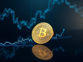Bitcoin coin on a graph showing price crossing $70,000 as whale selling pressure drops.