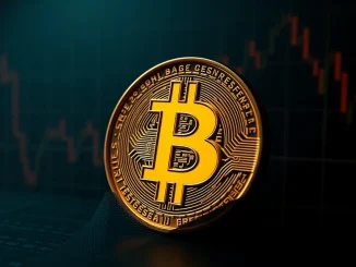 Bitcoin supply in profit metric analysis showing a coin partially in light and shadow, representing market cycle data.