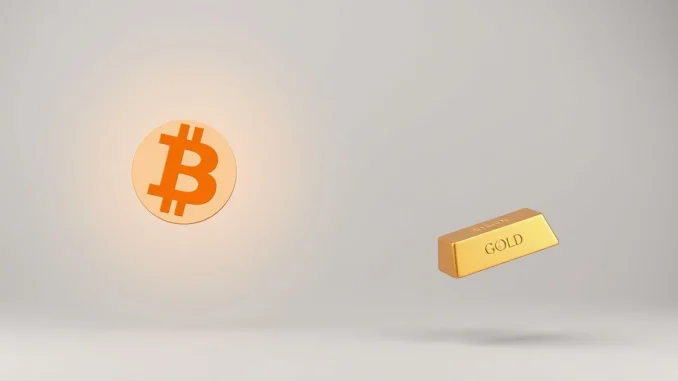 Bitcoin and gold market analysis showing cryptocurrency support levels versus precious metal volatility