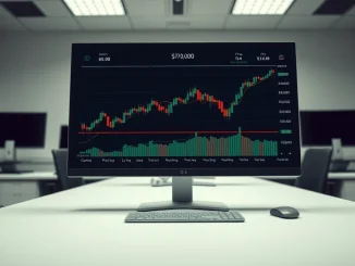Bitcoin price analysis chart showing volatility around the $70,000 level in March 2026.
