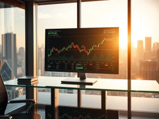 Bitcoin trading terminal showing price volatility and key $70K-$80K levels for April 2026 market analysis