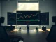 Bitcoin price volatility analysis showing trading desk with BTC charts at key $70K and $80K levels