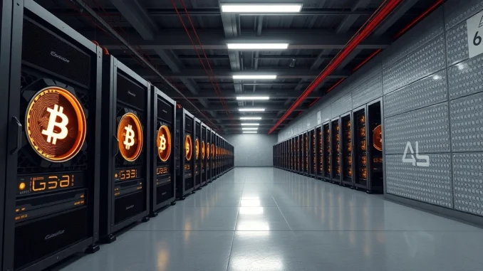 BitFuFu's shift from self-mining to cloud mining operations in a data center.