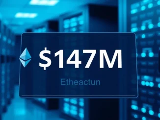 Bitmine's major $147 million Ethereum transaction on a digital trading interface.
