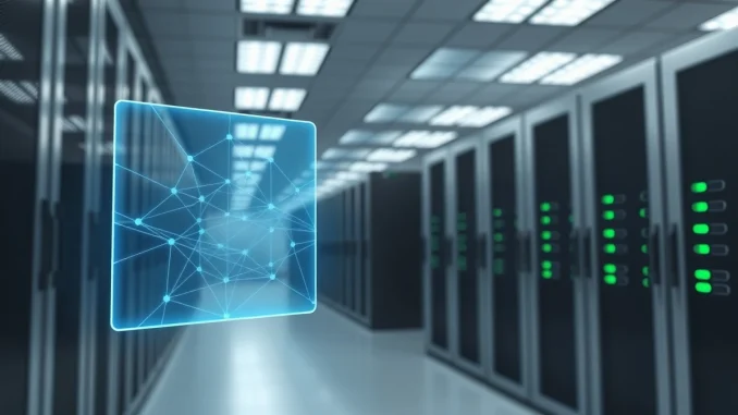 Blockchain network visualization representing Bitpanda's Vision Chain tokenization platform for financial institutions.