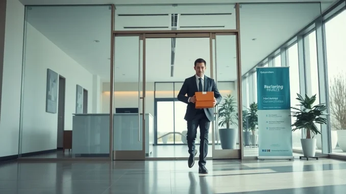 Employee returning to Block Inc office after recent layoffs and AI-driven restructuring.