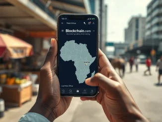 Blockchain.com Ghana expansion shown through smartphone cryptocurrency trading in Accra