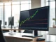BNB bull flag breakout chart analysis showing a sharp price increase on a trading terminal.